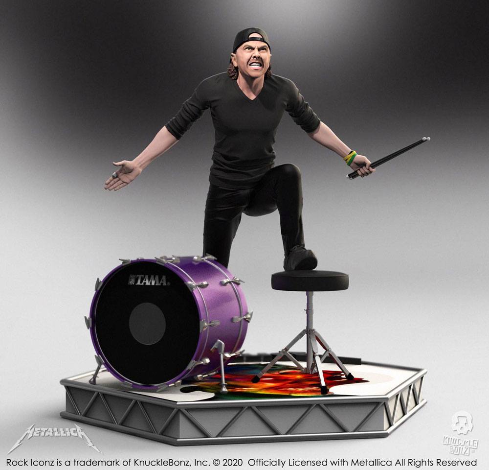 Metallica Rock Iconz Statue Lars Ulrich Limited Edition 22 cm Knucklebonz