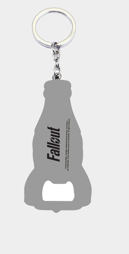 Fallout Keychain with Bottle Opener Nuka Cola Logo Difuzed