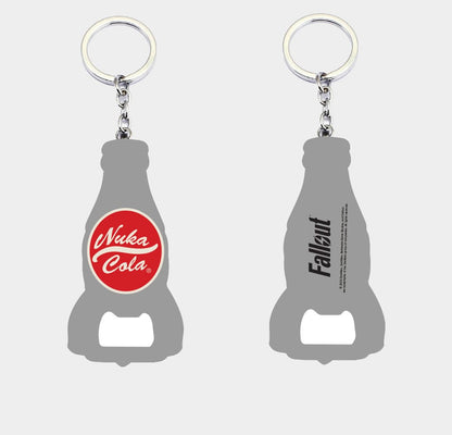 Fallout Keychain with Bottle Opener Nuka Cola Logo Difuzed