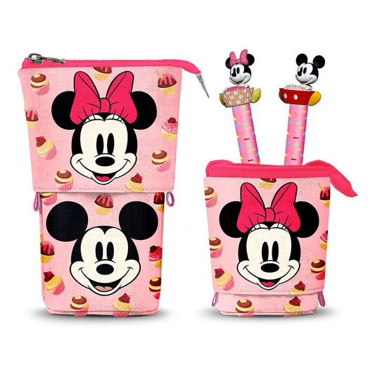Minnie Pop Up Pencil Case with 2 Erasable Gel Pens Karactermania