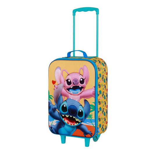 Lilo & Stitch Soft 3D Trolley Suitcase Stitch Ocean Blue 52 cm Karactermania