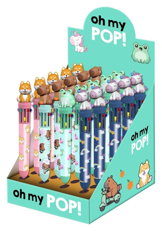 Oh My Pop ! Multicoloured ball pen Mix - Display (24) Karactermania
