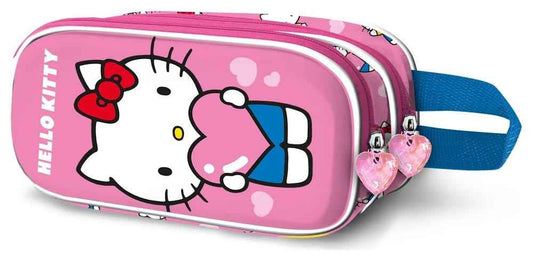 Sanrio 3D Double Pencil Case Hello Kitty Heart