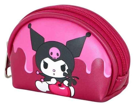 Sanrio Casual Oval Coin Purse Kuromi Cherry