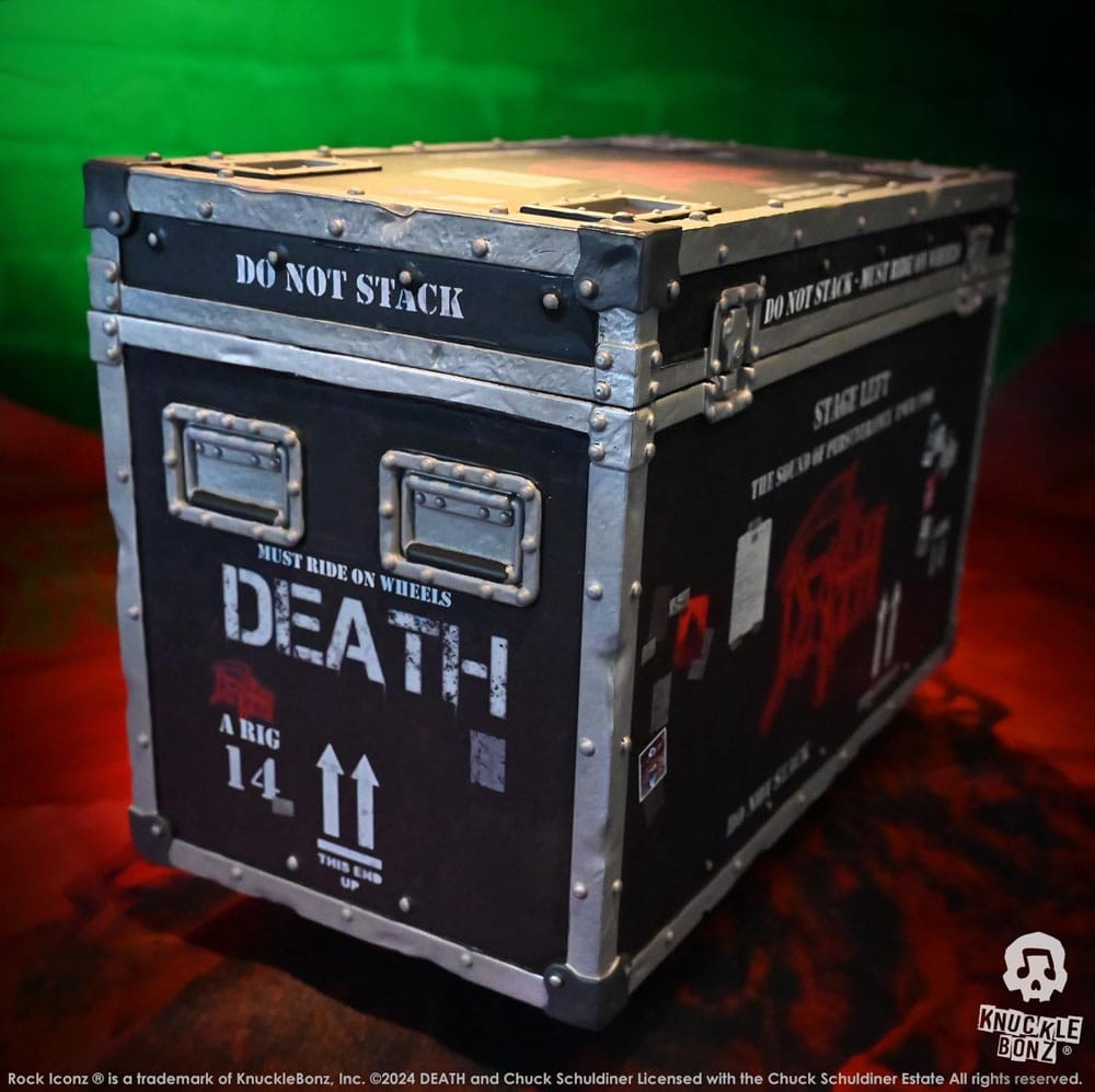 Death Rock Ikonz On Tour Road Case Statue + Stage Backdrop Set The Sound of Perseverance Tour 1998 Statues