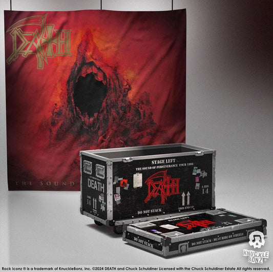 Death Rock Ikonz On Tour Road Case Statue + Stage Backdrop Set The Sound of Perseverance Tour 1998 Statues