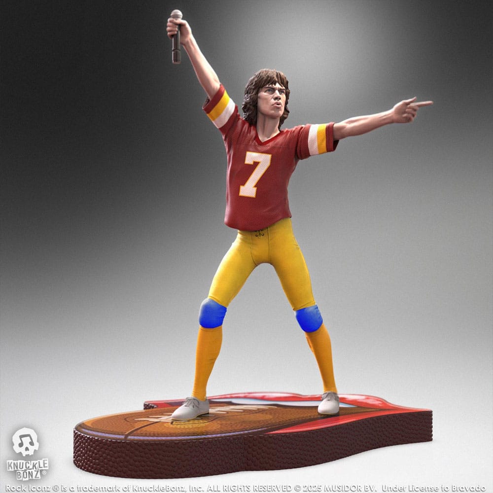 Rolling Stones Rock Iconz Statue Mick Jagger US Tour 1981 (Burgundy Jersey) 22 cm Knucklebonz