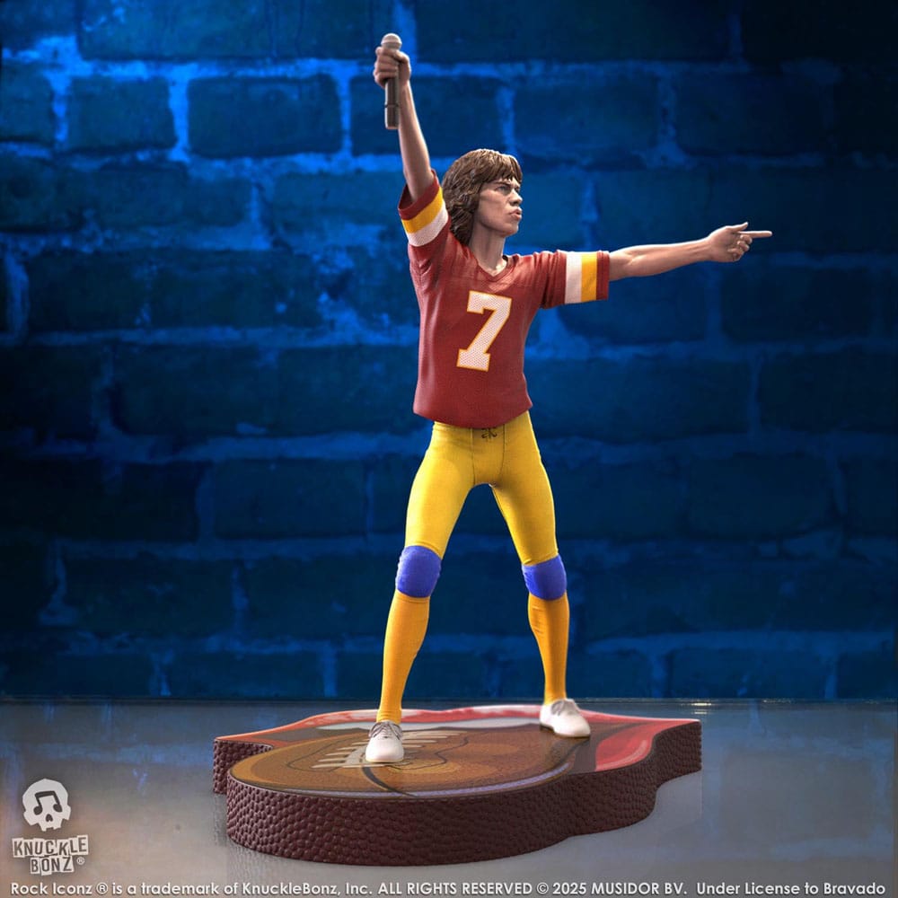 Rolling Stones Rock Iconz Statue Mick Jagger US Tour 1981 (Burgundy Jersey) 22 cm Knucklebonz