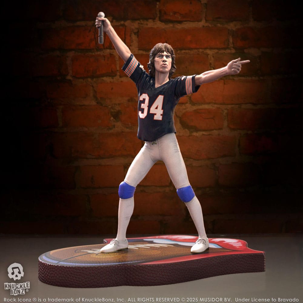 Rolling Stones Rock Iconz Statue Mick Jagger US Tour 1981 (Black Jersey) 22 cm Statues