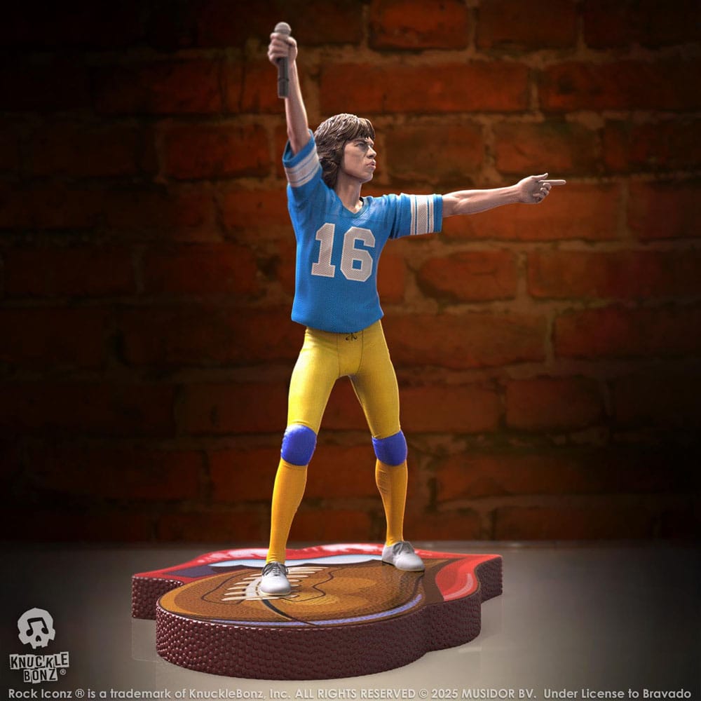 Rolling Stones Rock Iconz Statue Mick Jagger US Tour 1981 (Blue Jersey) 22 cm