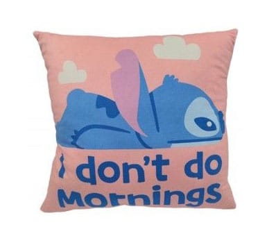 Lilo & Stitch Pillow Stitch I donâ€™t do mornings 40 cm Cushions