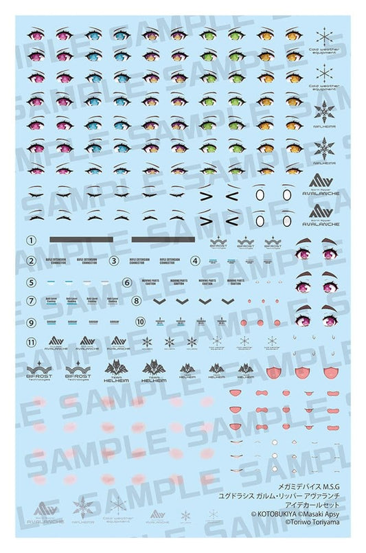 Megami Device M.S.G. Plastic Model Kit Yggdrasis Garm Ripper Avalanche Eye Decal Set