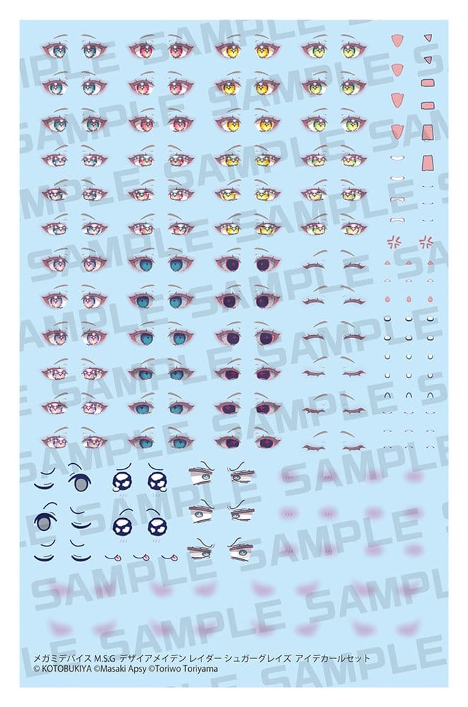 Megami Device M.S.G. Plastic Model Kit 1/1 Desire Maiden Raider Sugar Glaze Eye Decal Set 14 cm