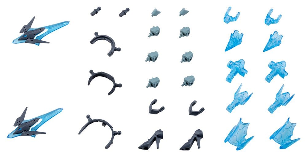 Kotobukiya M.S.G. Model Kit Accessory Set Mecha Supply 34 Holonic Headdress & Holonic High Heels Grey Ver. Kotobukiya