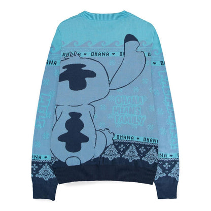 Lilo & Stitch Sweatshirt Christmas Jumper Stitch Blue Size M