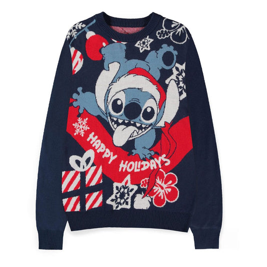 Lilo & Stitch Sweater Stitch Santa (Christmas Jumper) Size L Sweaters