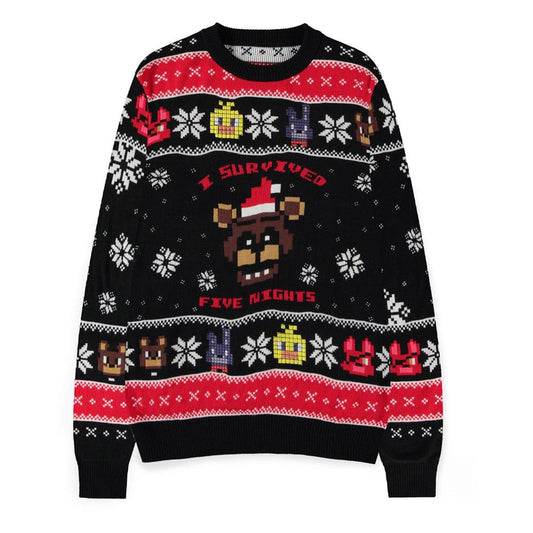 Five Nights at Freddy’s Sweater Survived Five Nights (Christmas Jumper) Size S Sweaters