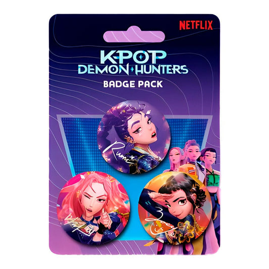KPop Demon Hunters Pin-Back Buttons 3-Pack