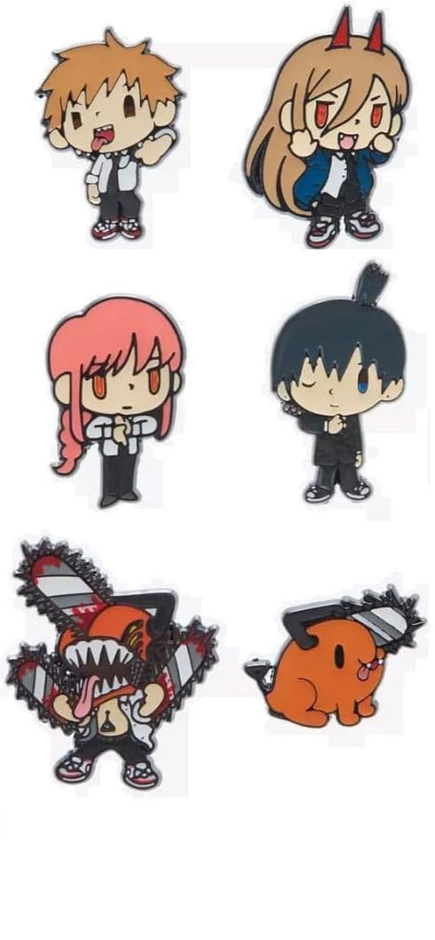 Chainsaw Man by Loungefly Enamel Pins Blind Box Mulit Char Chibi Assortment (12) Pins & Brooches,Blind Boxes