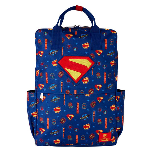 DC Comics by Loungefly Full-Size Nylon Backpack Superman - FanofThings.co.uk
