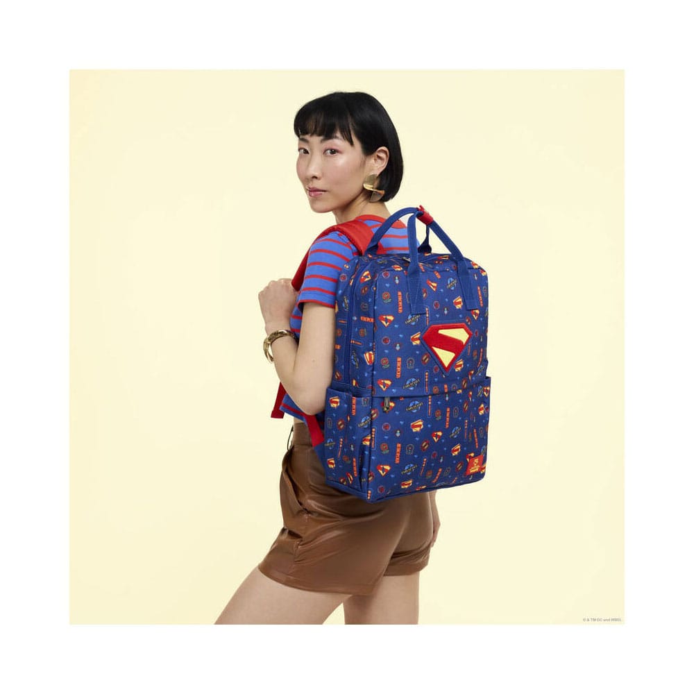 DC Comics by Loungefly Full-Size Nylon Backpack Superman - FanofThings.co.uk