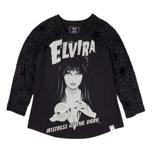 Elivira by Loungefly Tee T-Shirt Unisex Shirred Raglan Size S - FanofThings.co.uk
