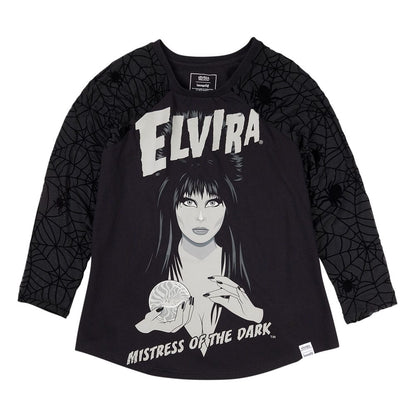 Elivira by Loungefly Tee T-Shirt Unisex Shirred Raglan Size XL T-shirts