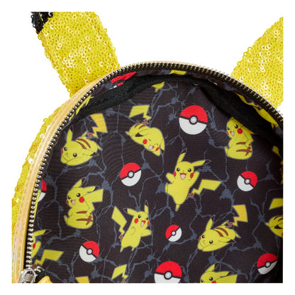 Pokemon by Loungefly Mini Backpack World 1-1 Sequin Pikachu Cosplay