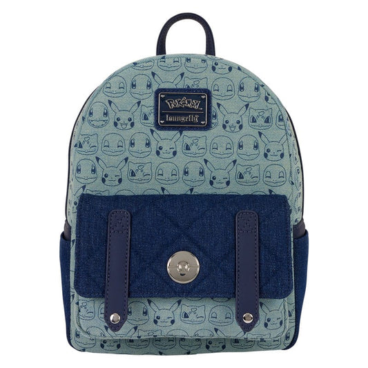 Pokemon by Loungefly Mini Backpack Faux Denim - FanofThings.co.uk
