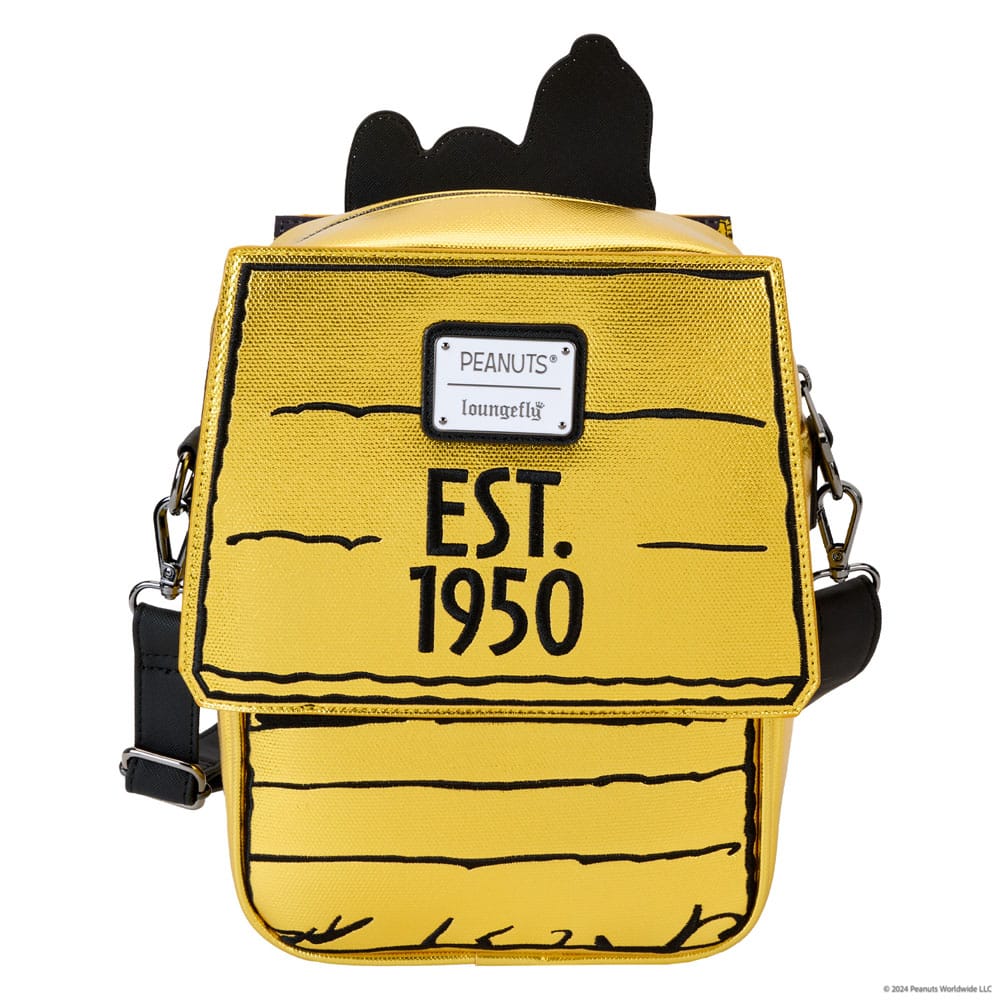 Loungefly Peanuts 75th Anniversary Snoopy Sleeping Doghouse Crossbody Bag 75th Anniversary
