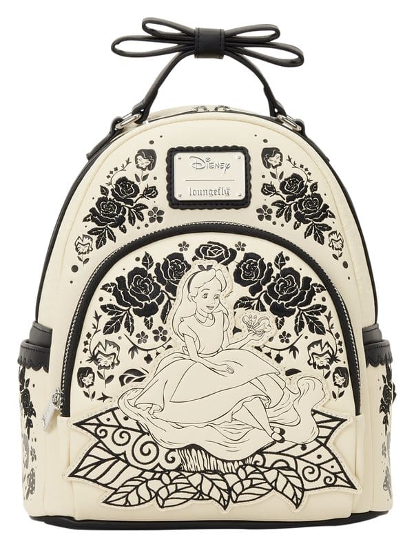 Alice in Wonderland Embroidered Floral Mini Backpack