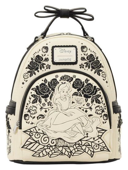 Alice in Wonderland Embroidered Floral Mini Backpack