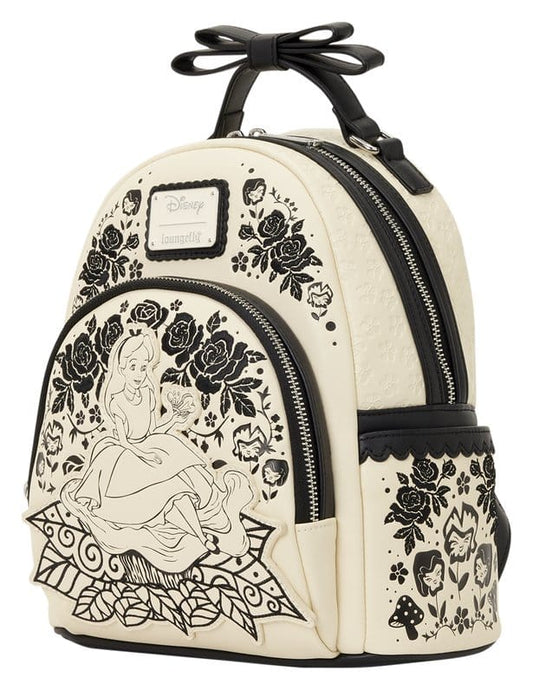Alice in Wonderland Embroidered Floral Mini Backpack