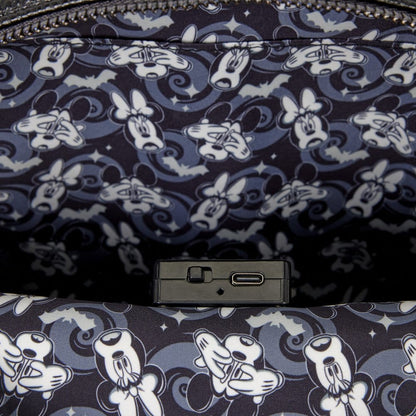 Mickey & Minnie by Loungefly Mini Backpack Ghost Light Up Glow