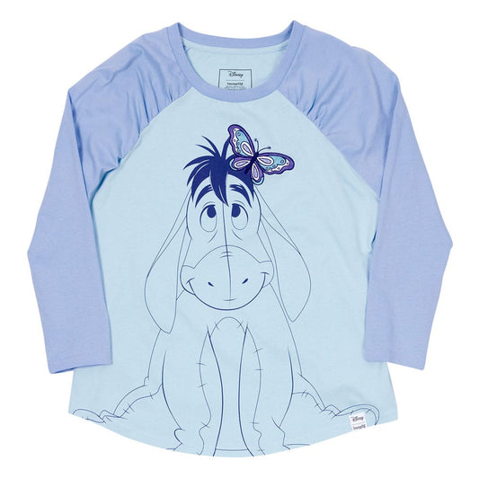 Winnie the Pooh by Loungefly Tee T-Shirt Unisex Eeyore Shirred Raglan Size M T-shirts