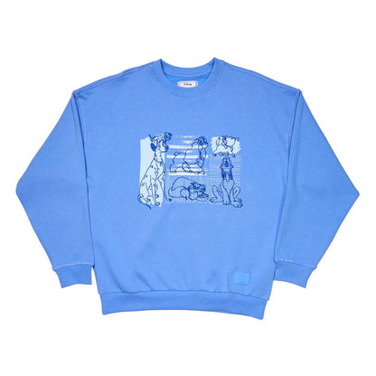 Disney by Loungefly Sweatshirt Unisex Dogs & Cats Oversized Crewneck Size XL Sweaters