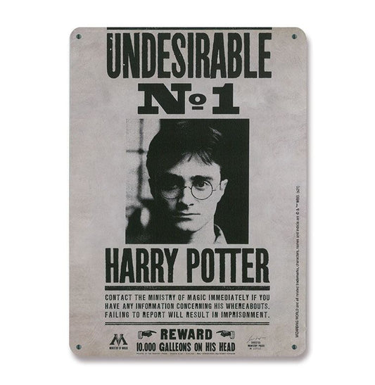 Harry Potter Tin Sign Undesirable No. 1 15 x 21 cm Tin signs