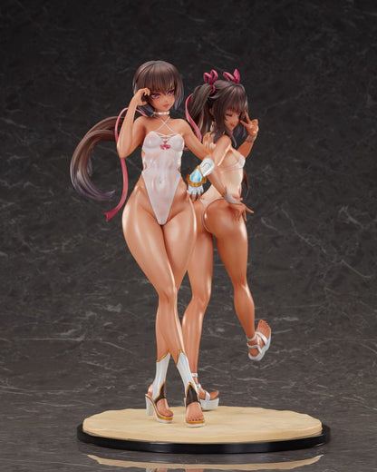 Taimanin RPG Set of 2 PVC Statue 1/6 Adult Yukikaze and Young Yukikaze Swimsuits Ver. 28 cm