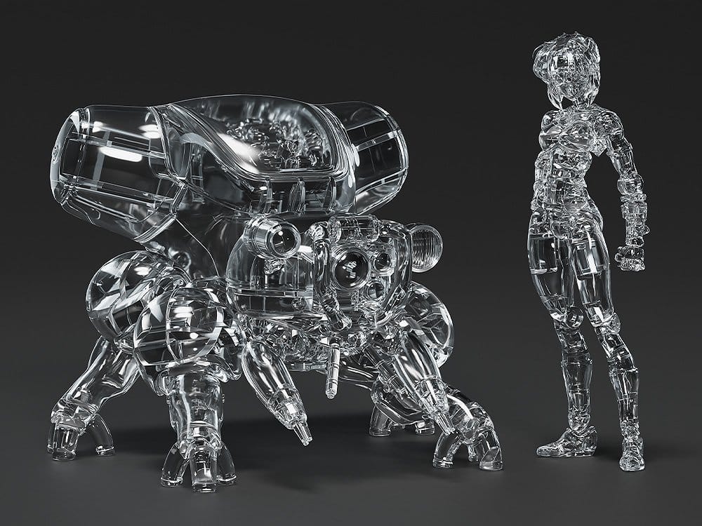 Ghost in the Shell PLAMAX minimum factory Plastic Model Kit Motoko Kusanagi with Fuchikoma: Thermoptic Camouflage Ver. 8 cm