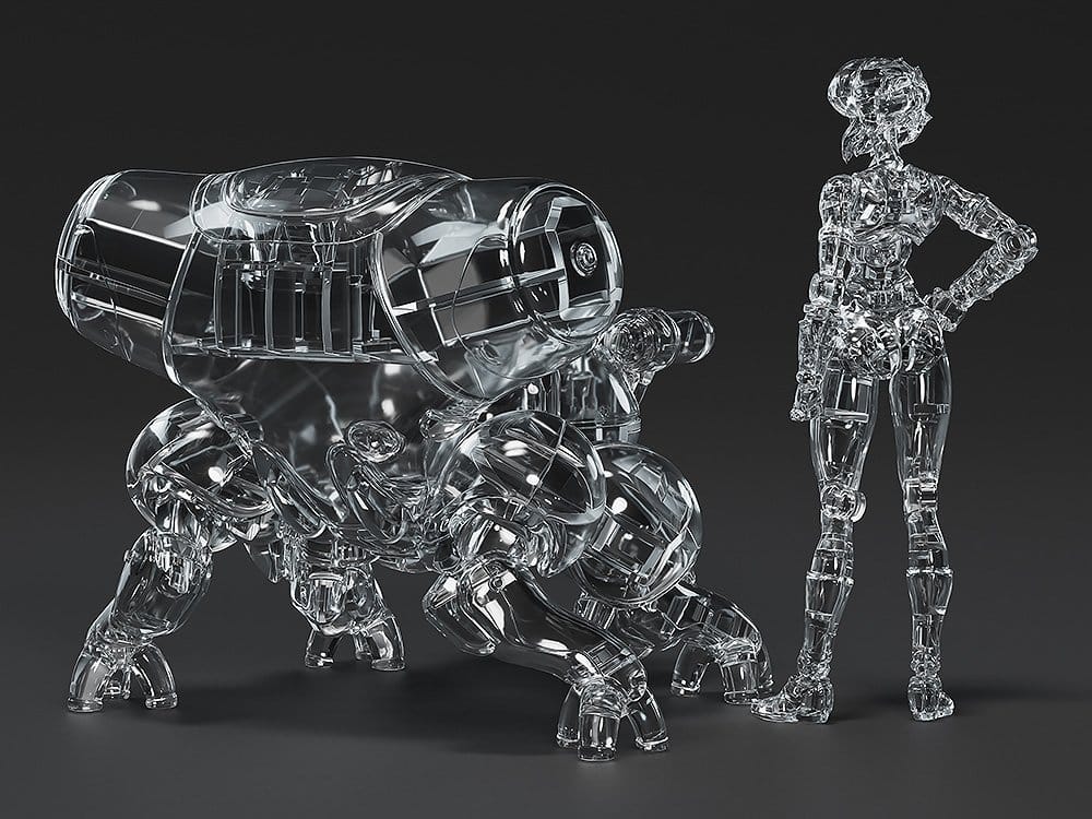 Ghost in the Shell PLAMAX minimum factory Plastic Model Kit Motoko Kusanagi with Fuchikoma: Thermoptic Camouflage Ver. 8 cm