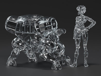 Ghost in the Shell PLAMAX minimum factory Plastic Model Kit Motoko Kusanagi with Fuchikoma: Thermoptic Camouflage Ver. 8 cm