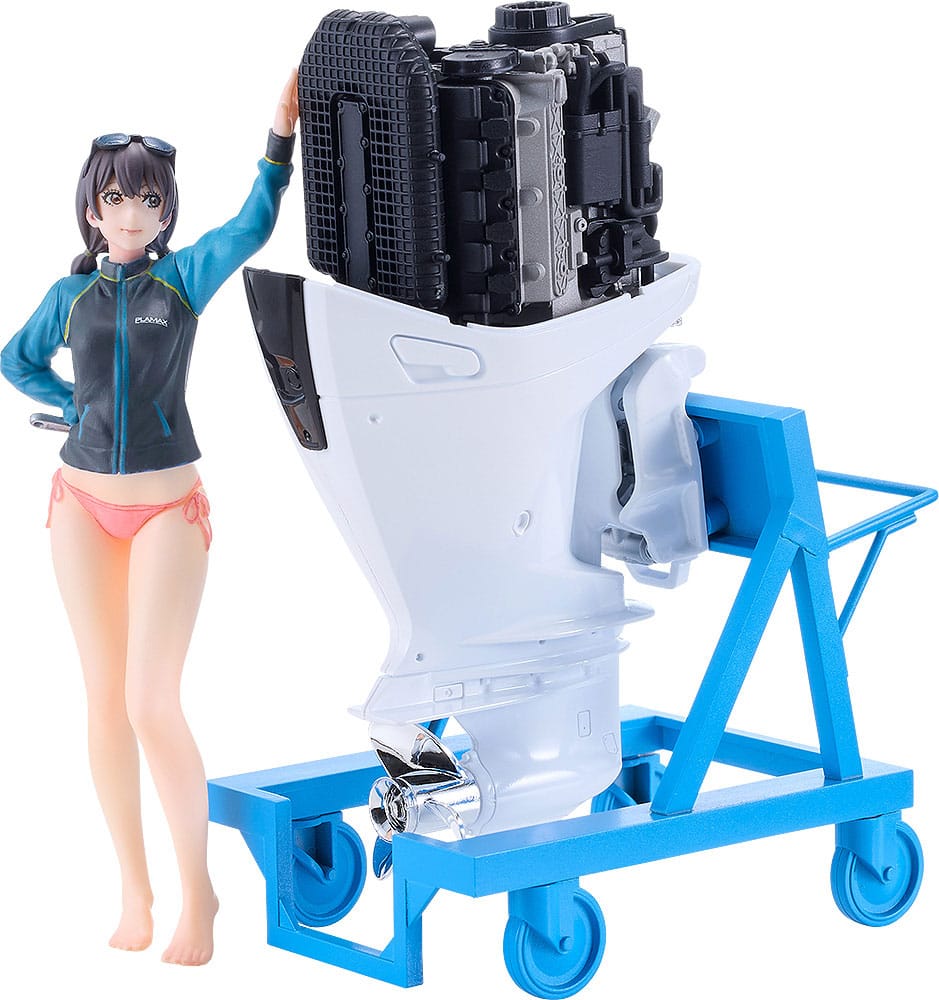 Original Character PLAMAX Plastic Model Kit MF-97 minimum factory Minori with Honda BF350 Grand Prix White 10 cm Model