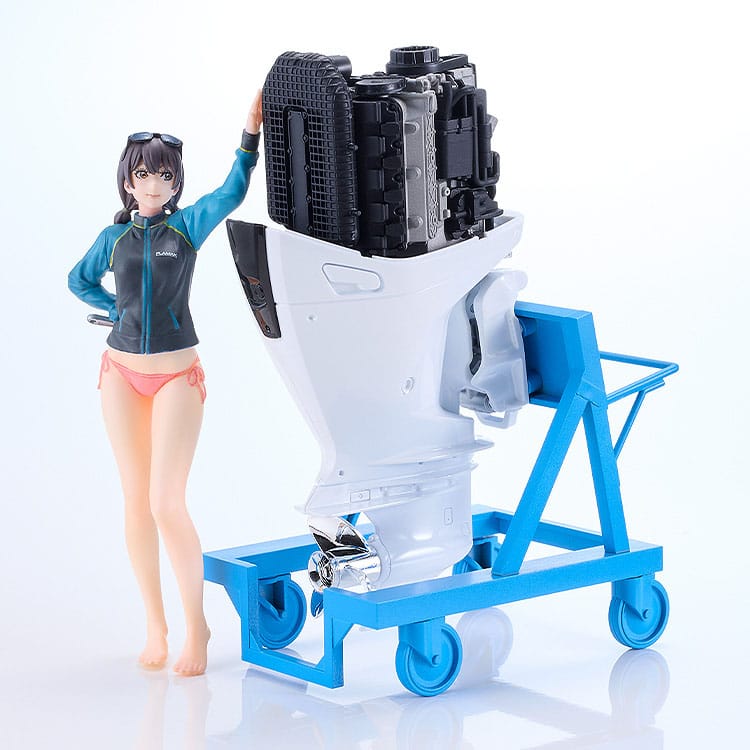 Original Character PLAMAX Plastic Model Kit MF-97 minimum factory Minori with Honda BF350 Grand Prix White 10 cm