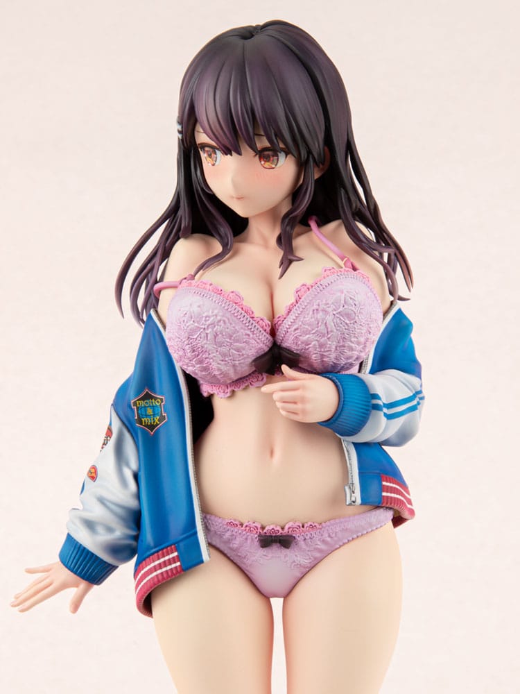 Original Character PVC Statue 1/6 Sukajan Jacket Kanojo wa Cool de Itai! Kyouka Kagura 27 cm