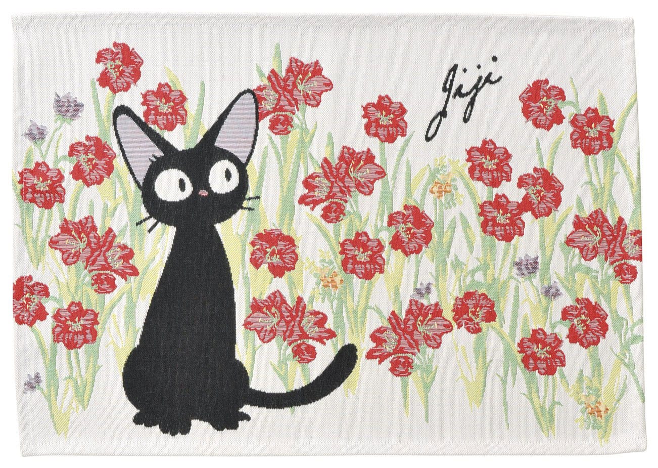 Kiki’s Delivery Service Cloth Lunch Napkin Jiji Red Flowers Kitchen- and Tableware