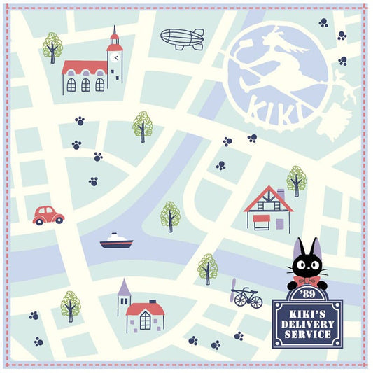 Studio Ghibli Mini Towel Kikiâ€™s Delivery Service City Map 25 x 25 cm Towels