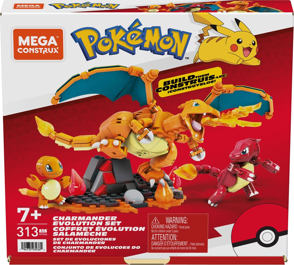 Pokémon Mega Construx Construction Set Charmander Evolution Set Construction kits