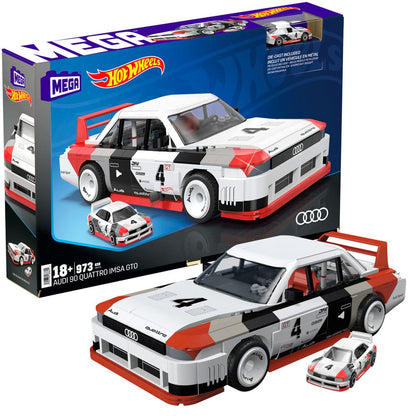 Hot Wheels MEGA Construction Set 1/15 Audi 90 Quattro IMSA GTO 29 cm