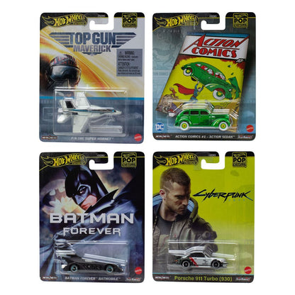 Hot Wheels Premium Diecast Vehicles 1/64 Pop Culture 979F Assortment (10)