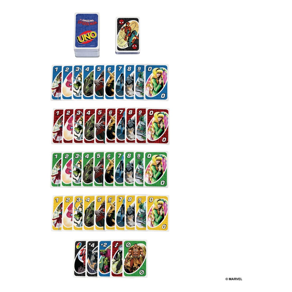 The Amazing Spider-Man Card Game UNO Mattel